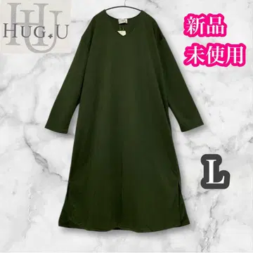 HUG.U 하그유 미사용 새상품 롱 원피스 L 카키
