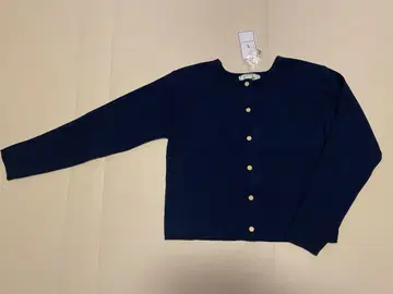 로페피크닉 네이비 긴팔 가디건 골드 버튼