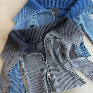 WONEM 더블 지퍼 리브 상의