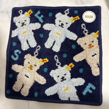 [ 새상품 ] 페이 슈타이프 손수건 곰 네이비