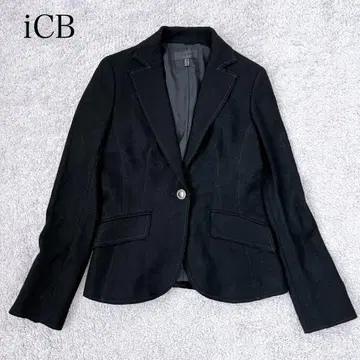 iCB 울 테일러드 자켓 9호 블랙 오피스 겉옷
