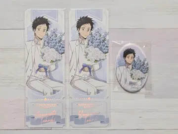 가정교사 히트맨 REBORN! 야마모토 타케시 티켓 카드 캔뱃지 꽃다발