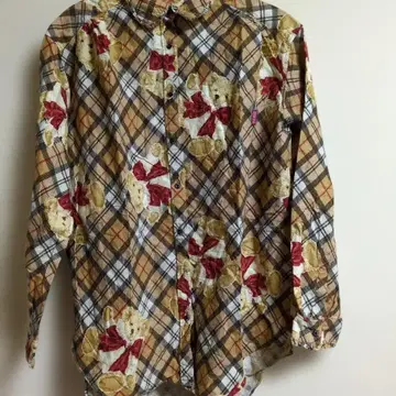 Pink House 테디베어 프린트 셔츠