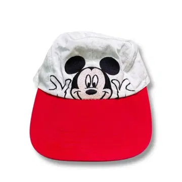 [ 빈티지 구제 의류 ] 미키마우스 캡 빨간색/화이트