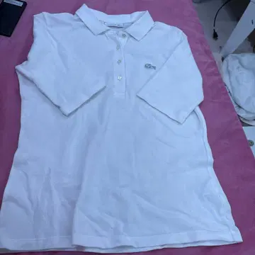 LACOSTE 화이트 피케 셔츠 반팔