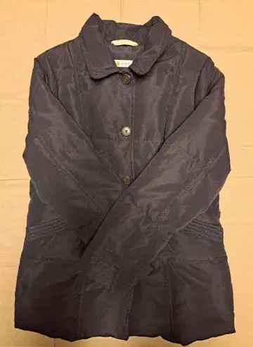 골든 베어 보라색 LL 버튼 달린 다운 자켓