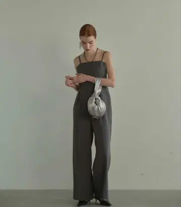 ANDRESD 올인원 드레스 팬츠 드레스 차콜 그레이