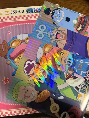 조이풀과 원피스 콜라보 클리어 파일 2장 세트