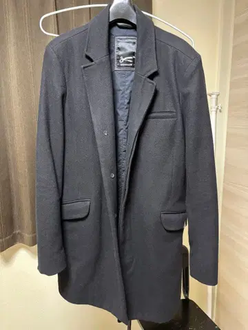 DENHAM 블랙 체스터 코트