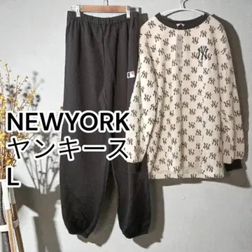 MLB NY 양키스 퀼트 남성용 파자마 룸웨어 맨투맨 가을/겨울