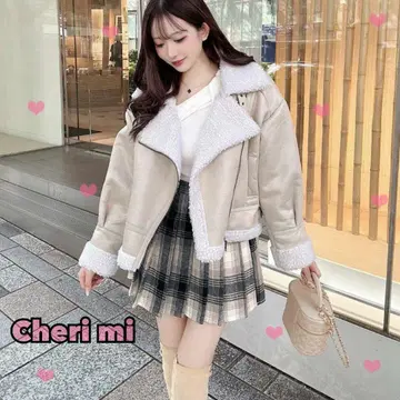 Cheri mi 무스탕 라이더 자켓 택 포함 S 사이즈