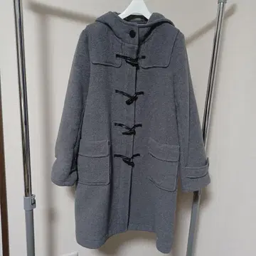HUSH-HUSH 그레이 더플 코트 울 혼방 L 사이즈