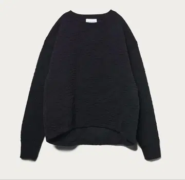 UNITED ARROWS | 퀼트 자카드 맨투맨 트레이닝복 블랙