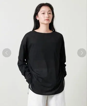 MARW UNITED ARROWS 시어 크루넥 풀오버 블랙