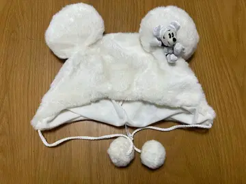 미키 귀 달린 화이트 모자