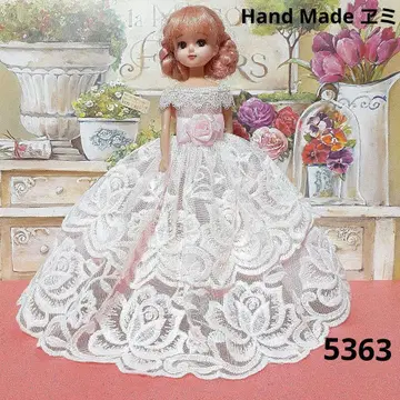 2단 튤 레이스 드레스 핑크 5363