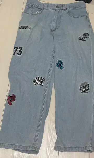 SANTA CRUZ 자수 데님 팬츠 S 사이즈