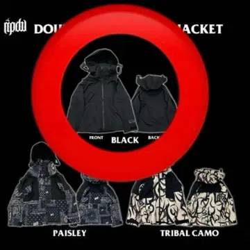 [ 시착만 한 상품 ] ripdw 더블 지퍼 엔베로프 자켓 블랙 XL