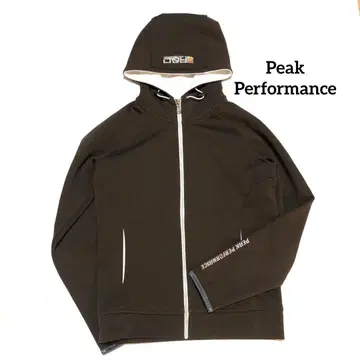 Peak Performance 풀 집업 후드 맨투맨 브라운 M 사이즈