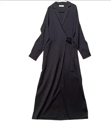 블랙 랩 드레스 허리 벨트 포함