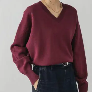 GLOBAL WORK 맨투맨 라이크 V넥 풀오버