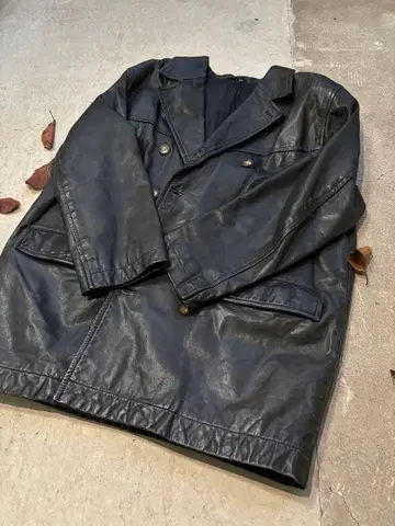 80s 플랑드르 클럽 가죽 자켓