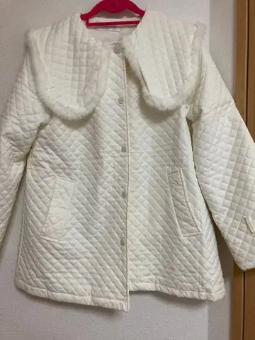 mieya mieya 세일러 카라 퀼팅 아우터