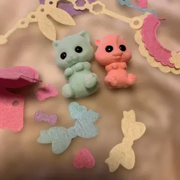 플로키 펠트 옷 갈아입기 다람쥐 고양이 애니멀 세트