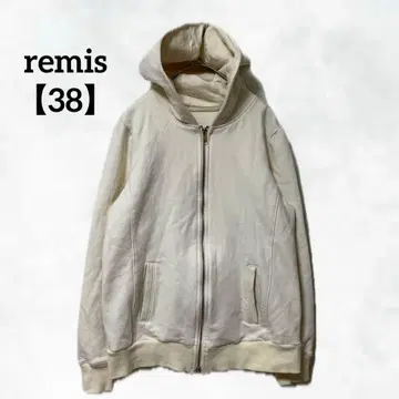 remis [ 38 ] 집업 후드티 속기모 면 95% 크림색 계열