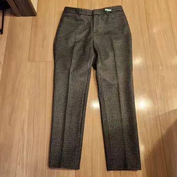 라에프(3) 블랙 계열 체크 팬츠