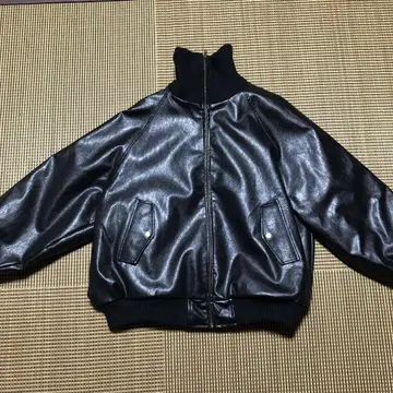 Java 리브 터틀 인조 가죽 오버 사이즈 자켓