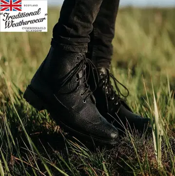 트래디셔널 웨더웨어 레인 러버 부츠 윙팁 UK7