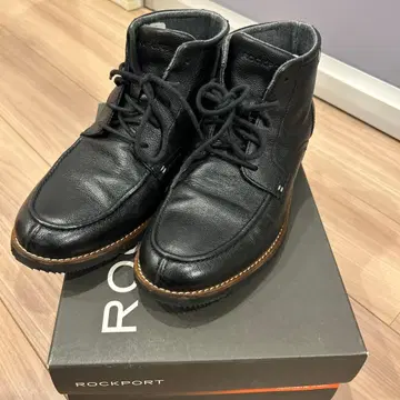 ROCKPORT 블랙 레이스업 부츠