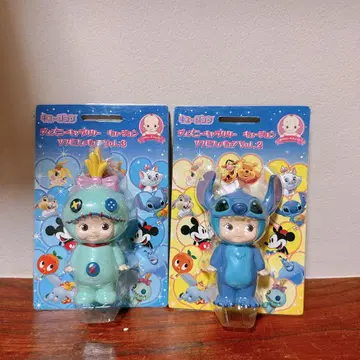 큐전 디즈니 소프트 비닐 피규어 스티치 & 스크럼프 코스튬