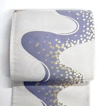 후쿠로 오비 금실 흐르는 물 색지 흩뿌림 유선 기모노 오비 042k d