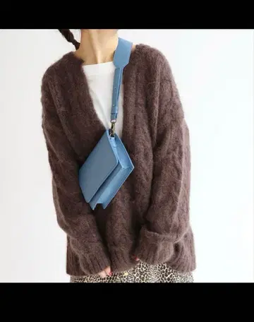 새상품급 SLOBE citlon. 모헤어 니트 브라운