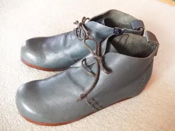 새상품급 Hina Day Green 천연 가죽 숏부츠 사이즈 24cm