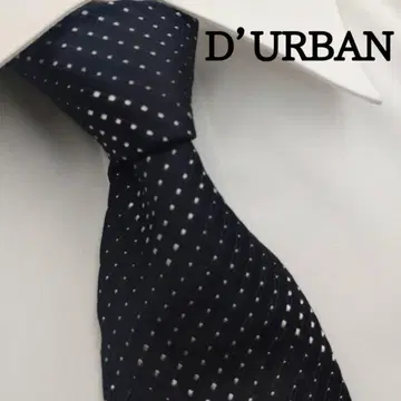 더반 고급 실크 넥타이 올 패턴 블랙