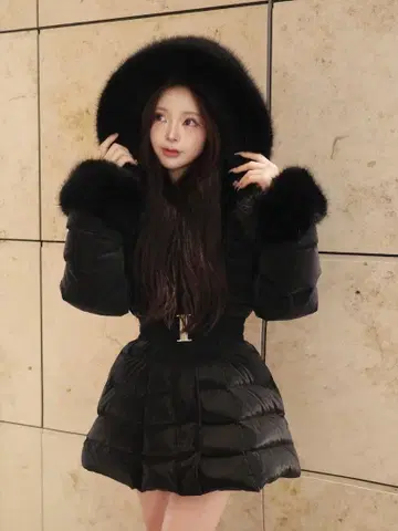 레이디 미디 다운 코트 S 사이즈