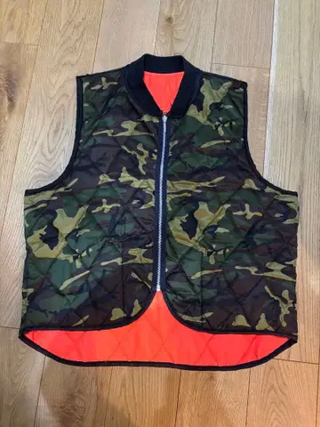 카모플라쥬 퀼팅 다운 베스트 구제 의류 90s