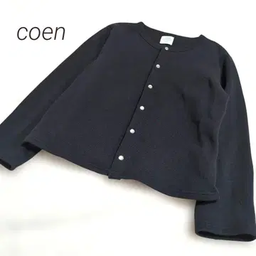 coen 코엔 블랙 스냅 버튼 속기모 가디건 귀여운