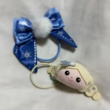 [ 개봉 완료 미사용 ] 가족의 추억 엘사 헤어 액세서리 머리끈