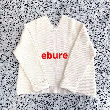ebure 에부르 V넥 니트 스웨터 리브 니트