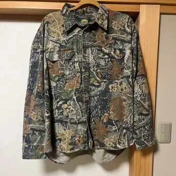 구제 의류 리얼트리 카모플라쥬 긴팔 셔츠 y2k