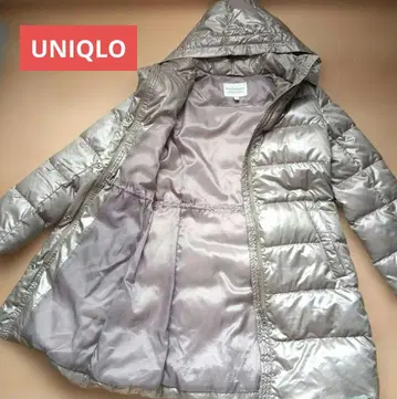 다운 컬렉션 실버 베이지 여성용 M 후드&벨트 포함