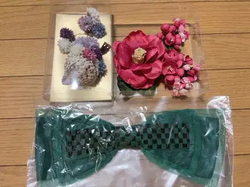 후리후 성인식 머리 장식 머리 장식 헤어콤 3종 5점 세트