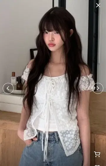 레이어드 홀터 꽃무늬 레이스 T셔츠 조조타운