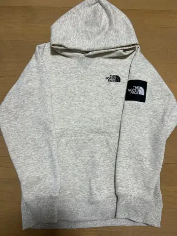 THE NORTH FACE 그레이 화이트 후드 부착 후드티