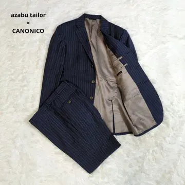 아자부 테일러 카노니코 셋업 수트 스트라이프 네이비