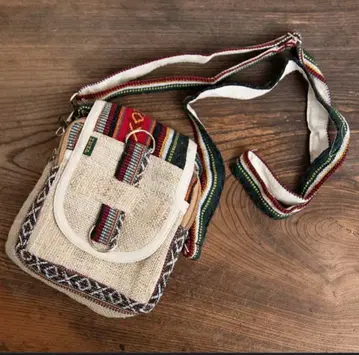 3가지 색상 전개 ] 헴프와 네팔 게리 코튼의 내추럴 미니백(Hemp